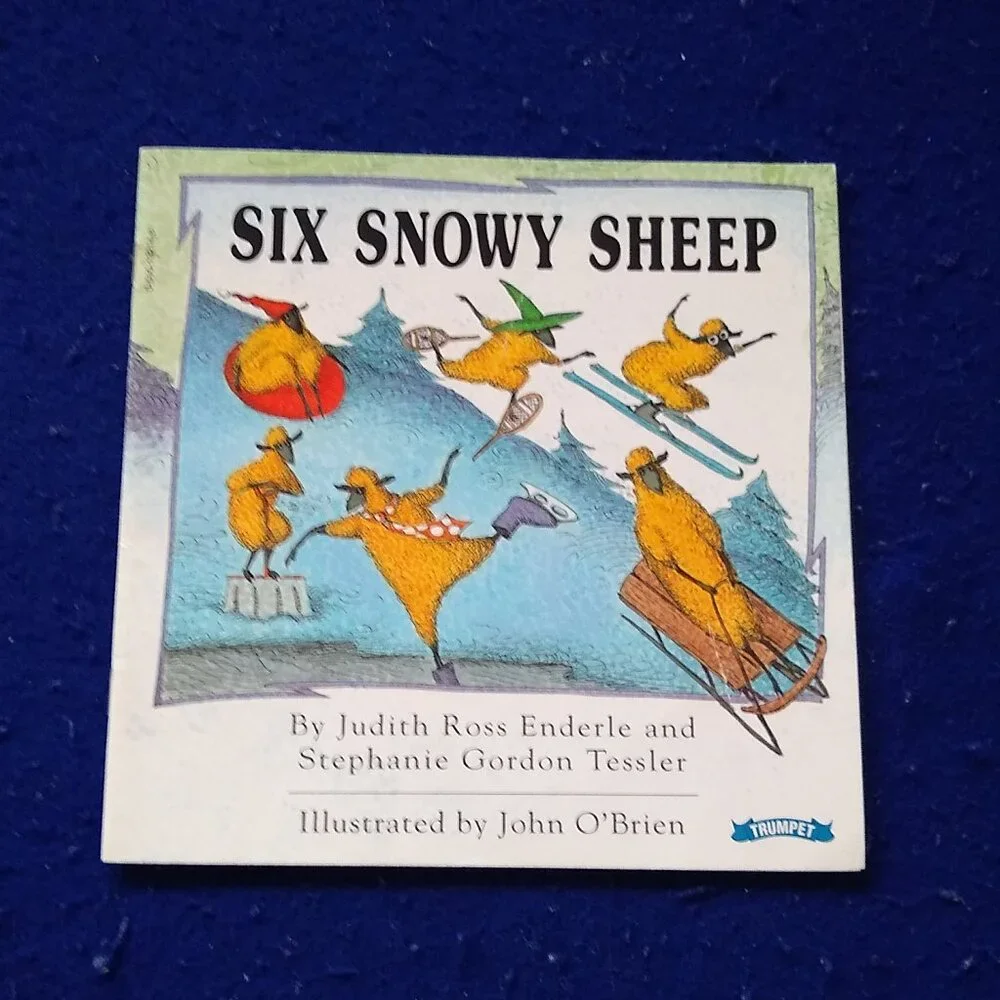 Six snowy sheep, Color Of His Own, Jamaica's Find, Lazy Ozzie, Ahoy Polar Bear